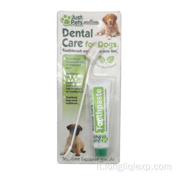 Cura dentale al gusto di menta fresca per spazzolino da denti per cani